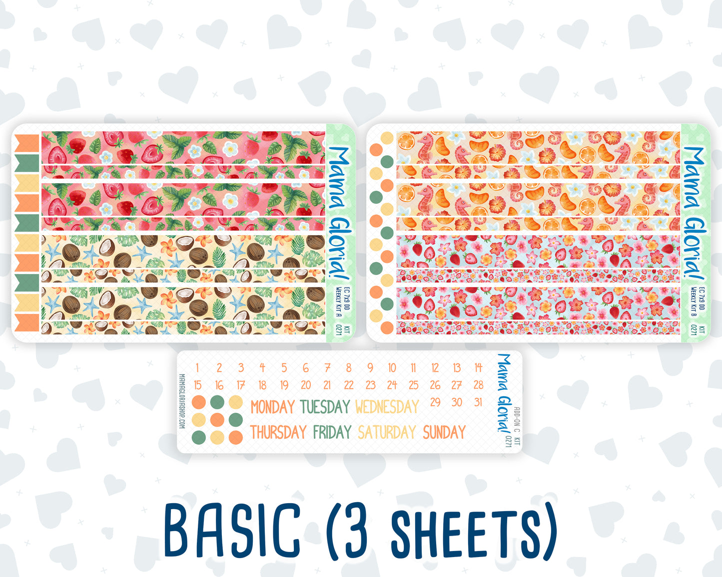 Kit 0271 - 7x9 - Daily Duo - Weekly Kit - June - Strawberry Shore