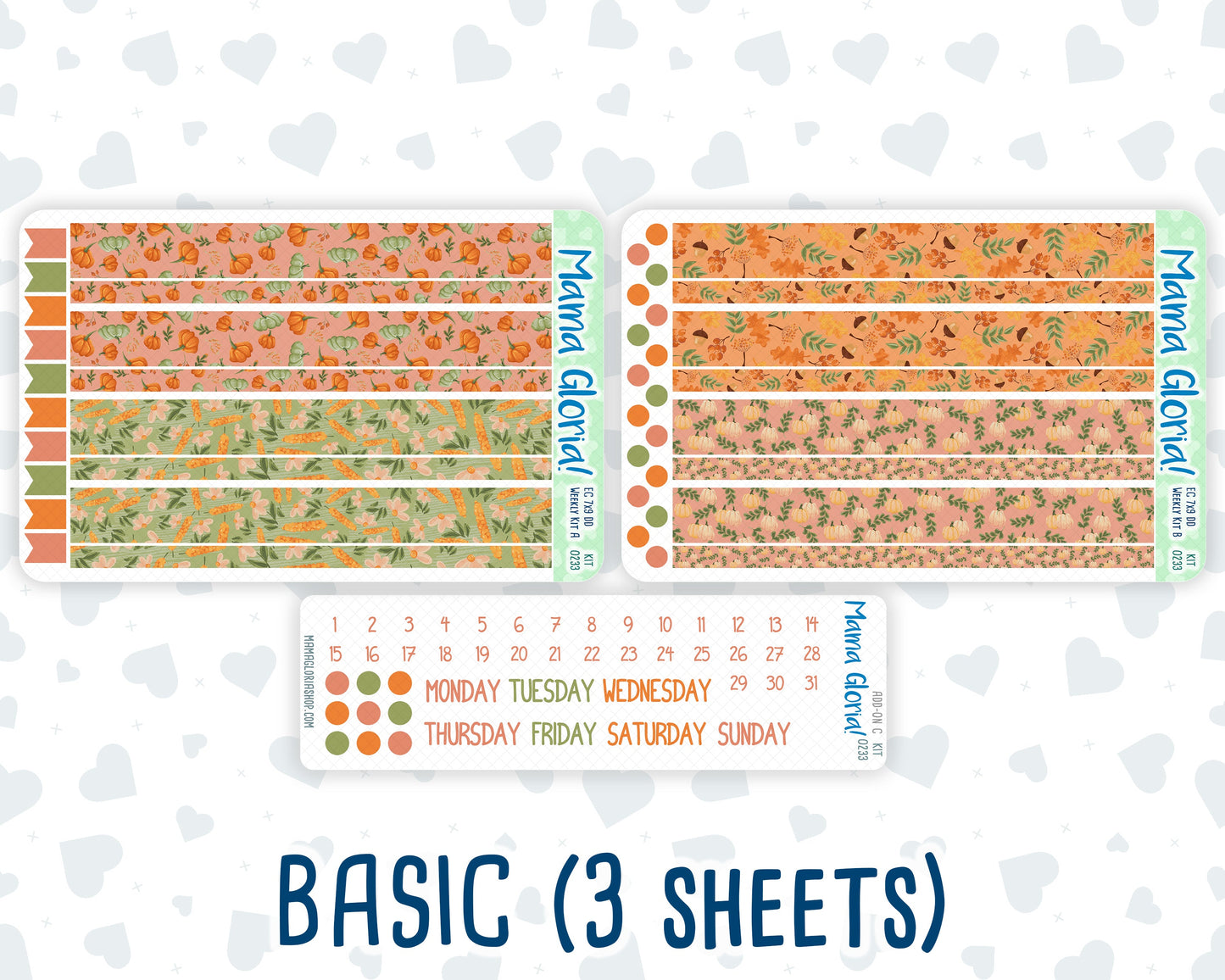 Kit 0233 - 7x9 - Daily Duo - Weekly Kit - September - Cinnamon Days