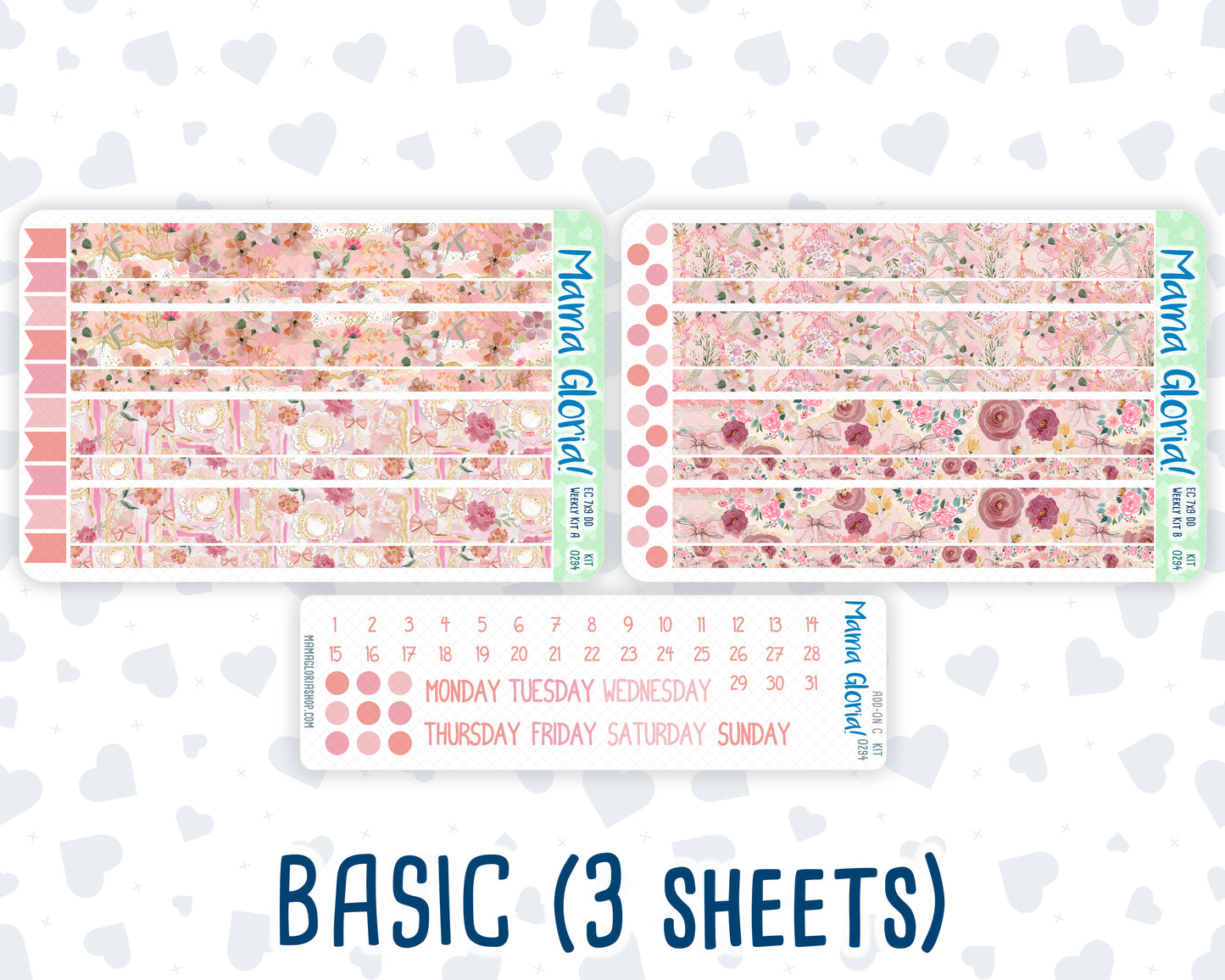Kit 0294 - 7x9 - Daily Duo - Weekly Kit - September - Rosy Reveria