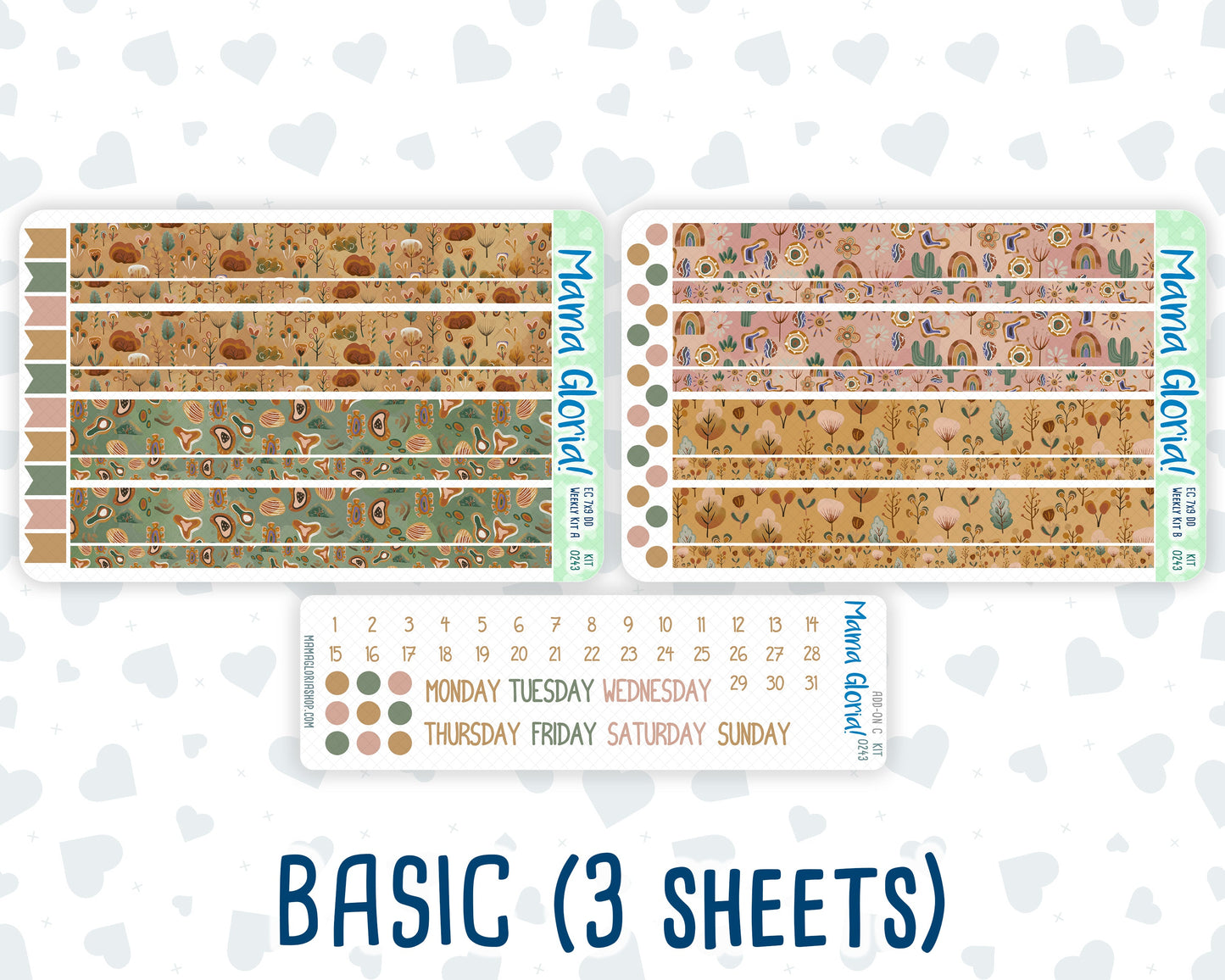 Kit 0243 - 7x9 - Daily Duo - Weekly Kit - November - Boho Autumn