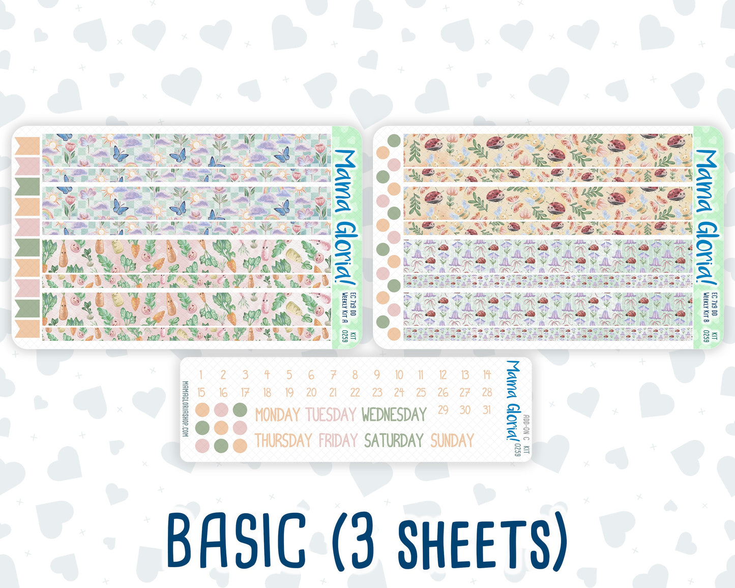 Kit 0259 - 7x9 - Daily Duo - Weekly Kit - March - Spring Garden Chores