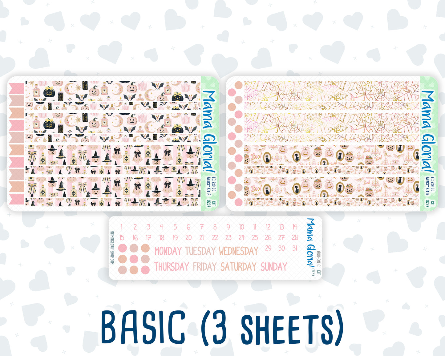 Kit 0297 - 7x9 - Daily Duo - Weekly Kit - October - Pink Spell