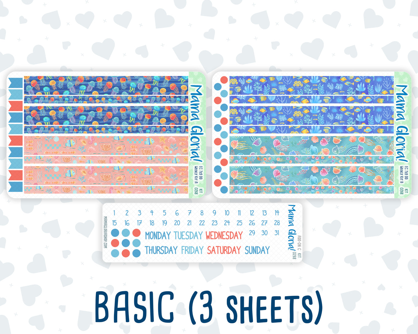Kit 0268 - 7x9 - Daily Duo - Weekly Kit - June - Sea Sweeties