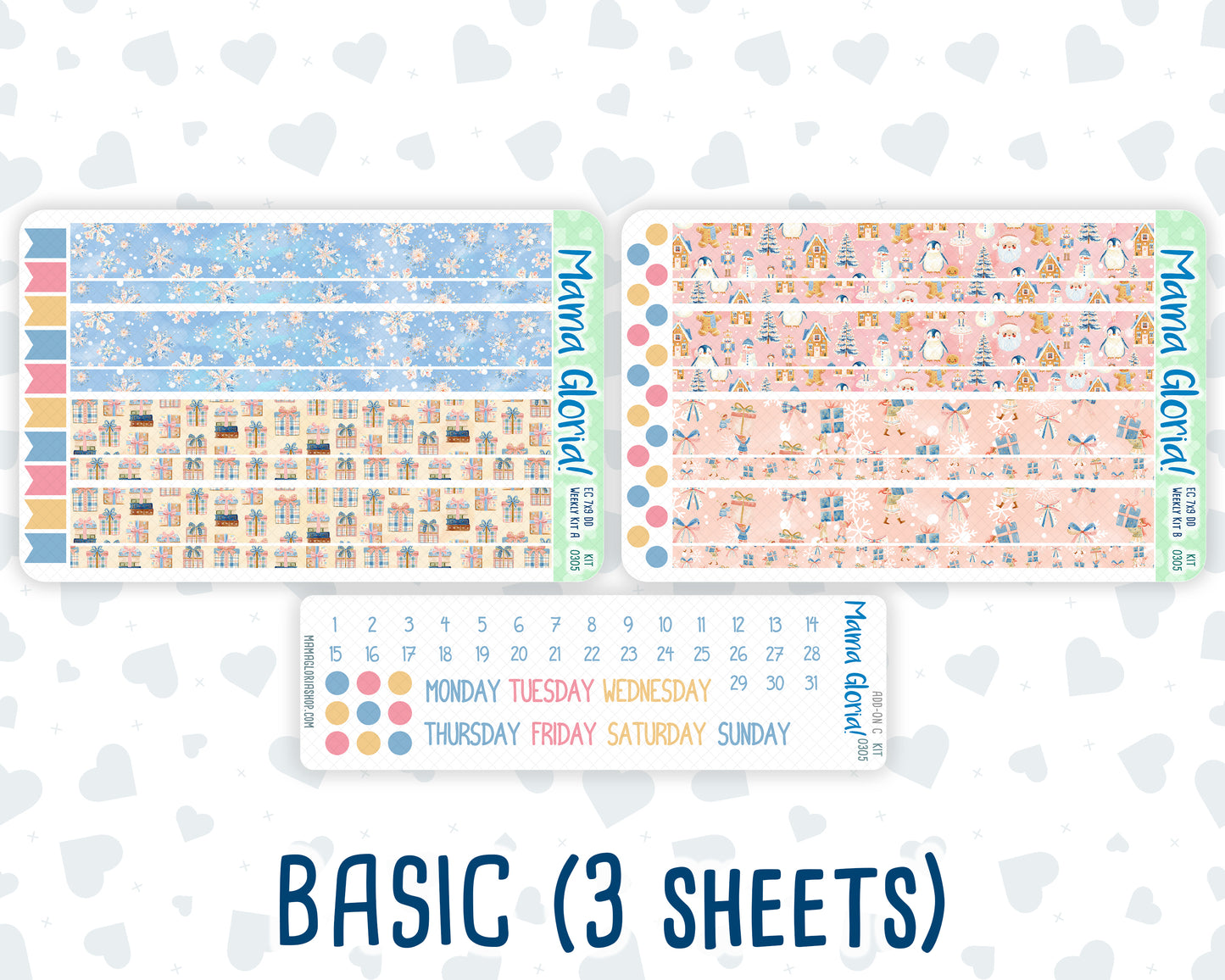 Kit 0305 - 7x9 - Daily Duo - Weekly Kit - December - Sugarplum Parade