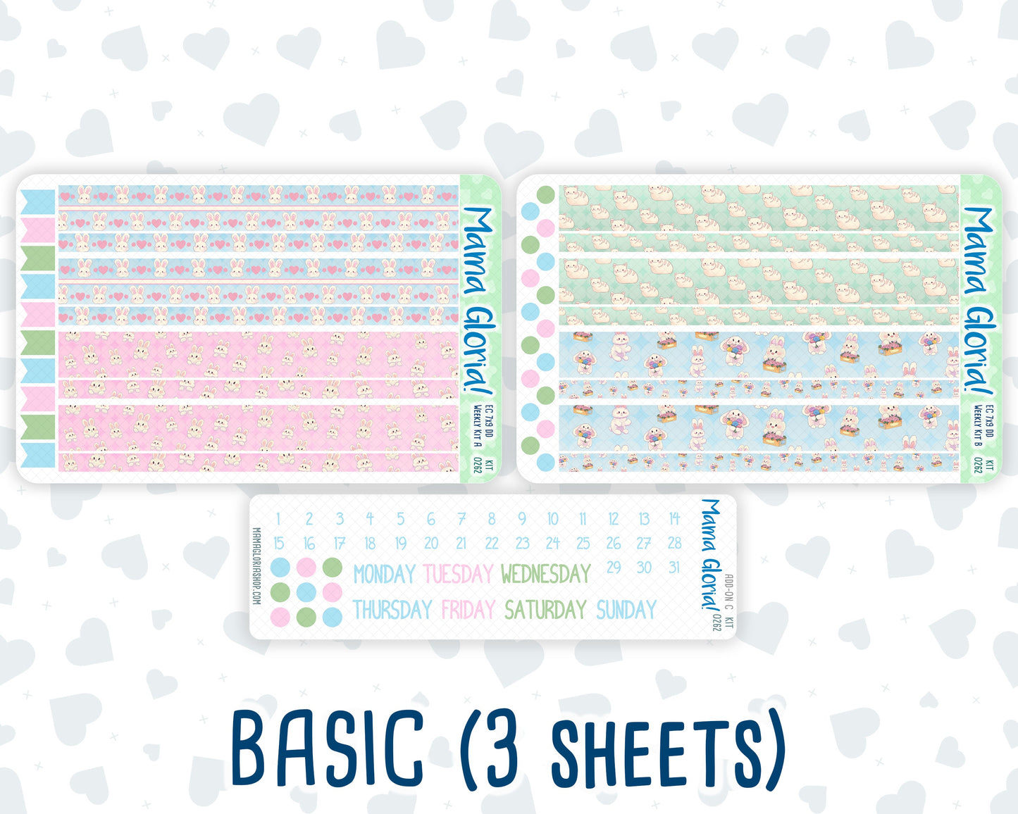 Kit 0262 - 7x9 - Daily Duo - Weekly Kit - April - Spring Puffs