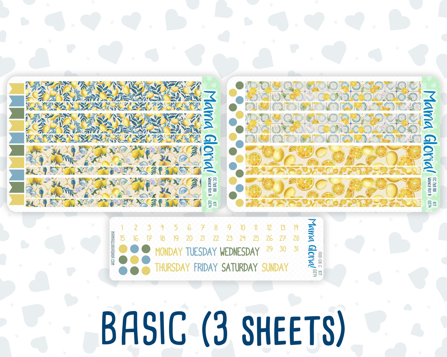 Kit 0274 - 7x9 - Daily Duo - Weekly Kit - July - Sunny Lemon Shore