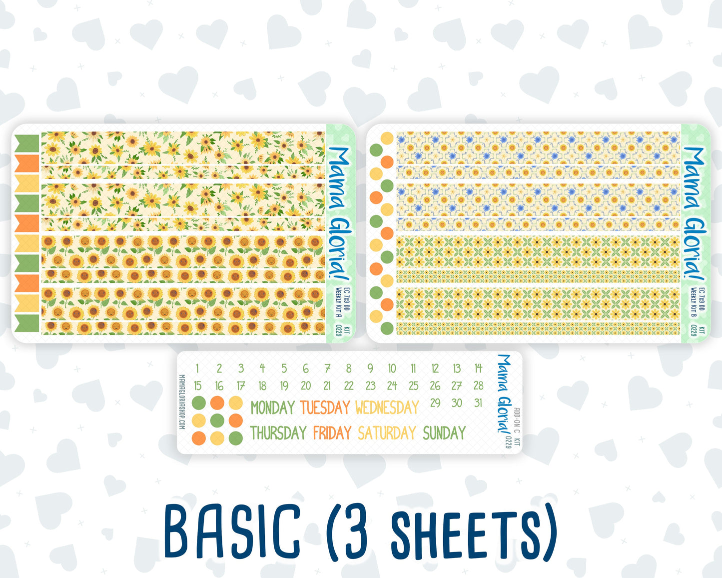 Kit 0229 - 7x9 - Daily Duo - Weekly Kit - August - Golden Faces