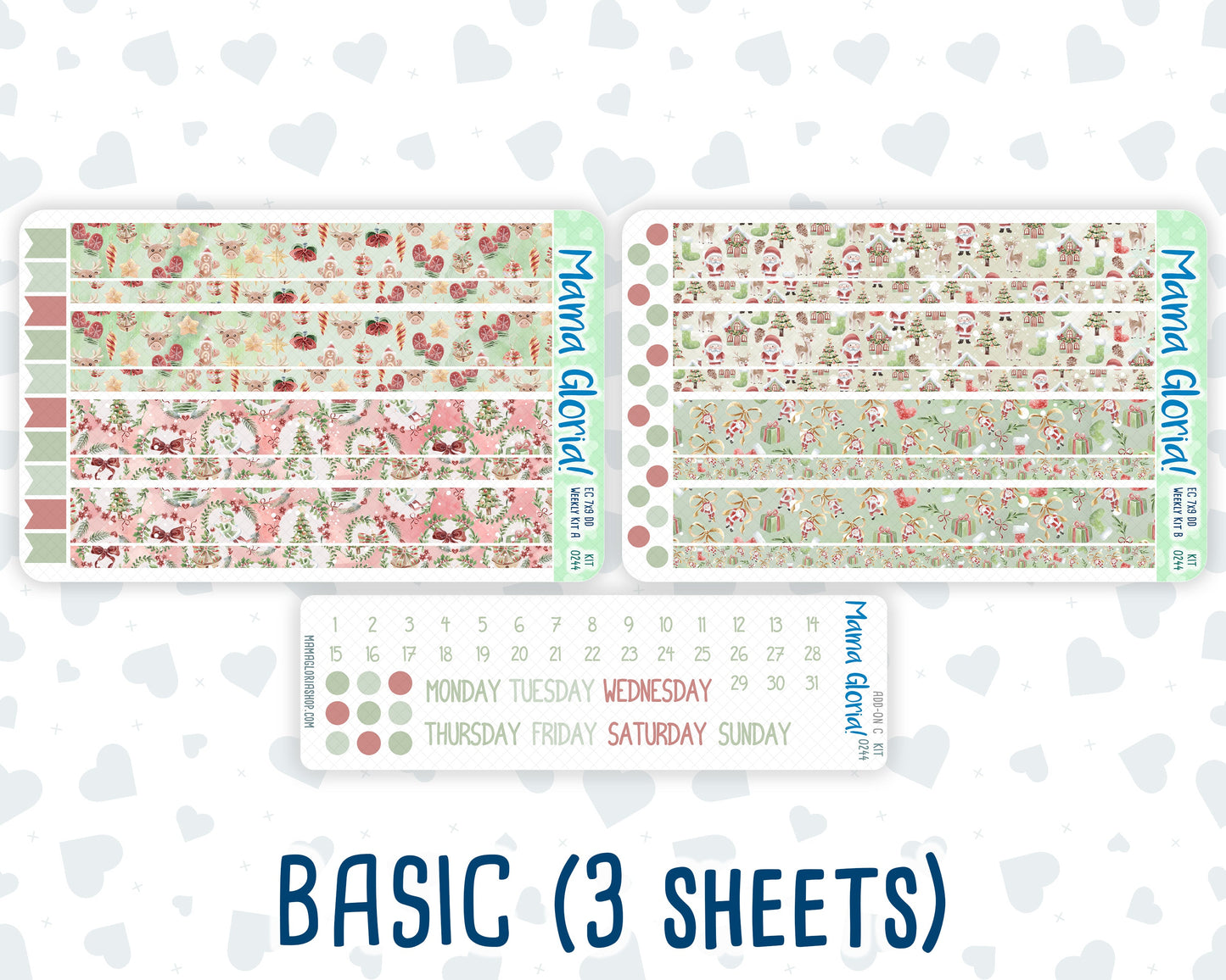 Kit 0244 - 7x9 - Daily Duo - Weekly Kit - December - Santas Village