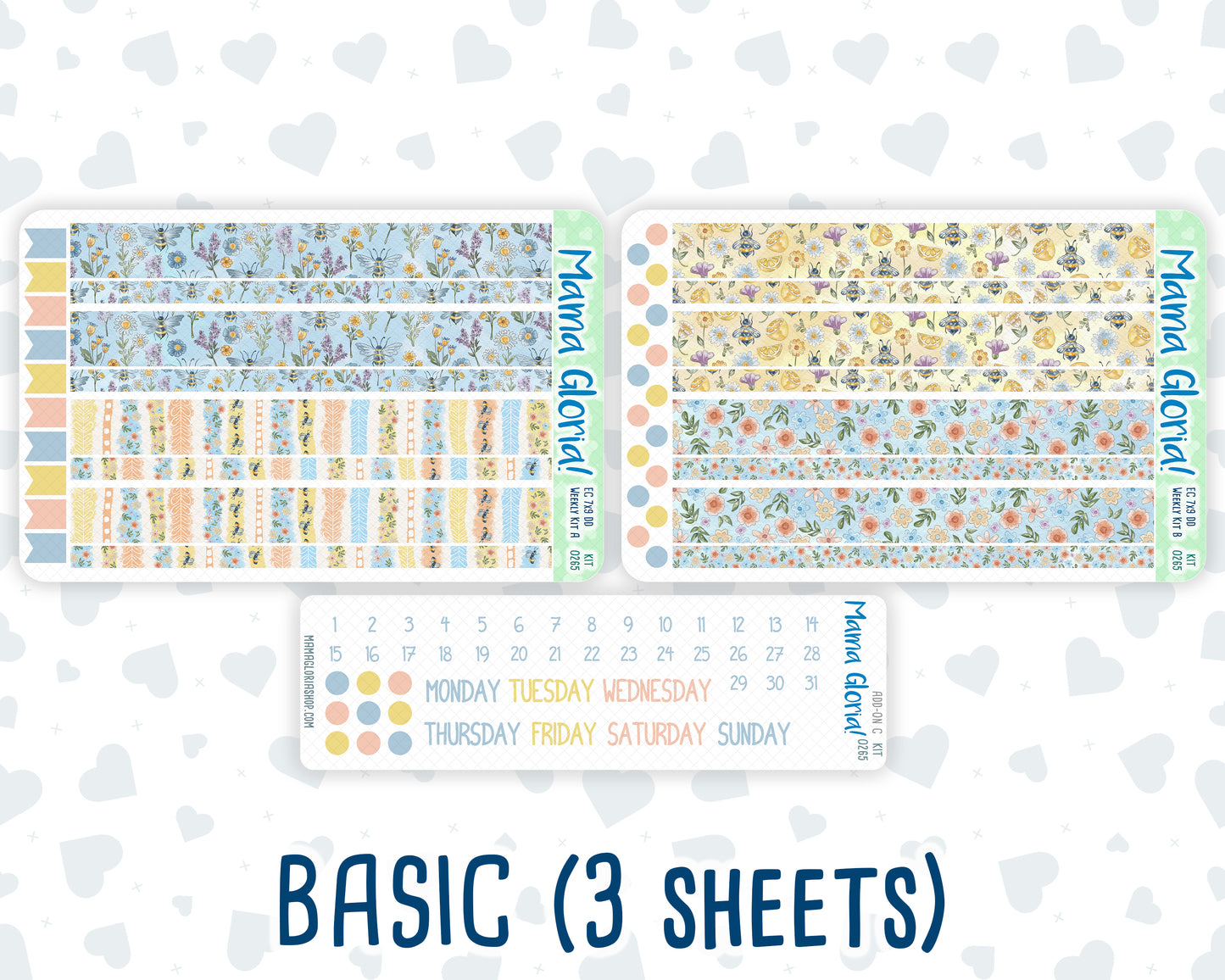Kit 0265 - 7x9 - Daily Duo - Weekly Kit - May - Honeybee Sky