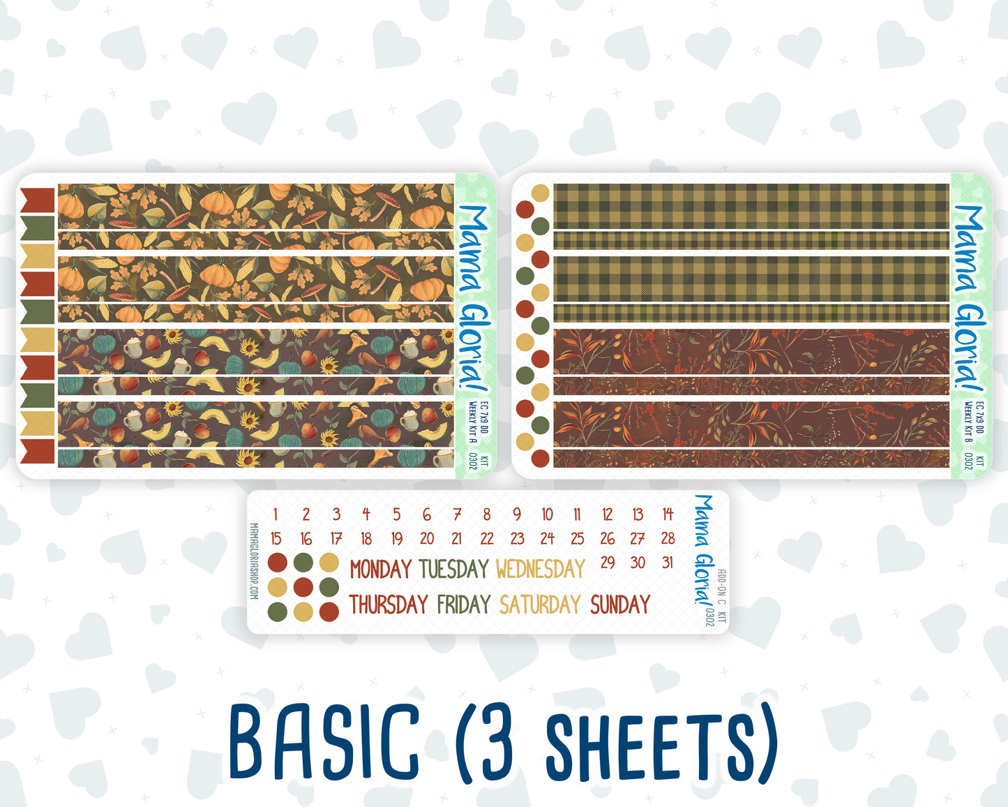 Kit 0302 - 7x9 - Daily Duo - Weekly Kit - November - Thankful Season