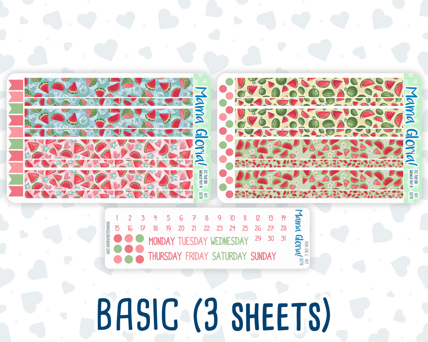 Kit 0276 - 7x9 - Daily Duo - Weekly Kit - July - Melon Crush