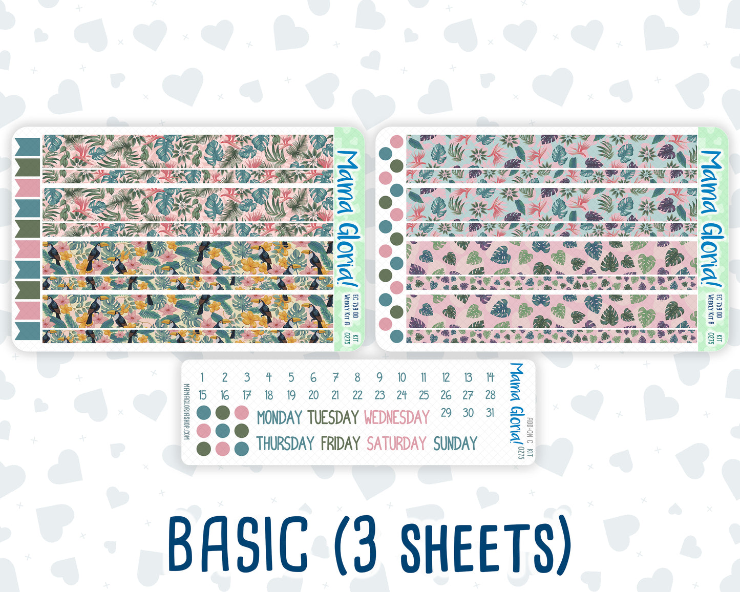 Kit 0275 - 7x9 - Daily Duo - Weekly Kit - July - Tropical Safari Blush