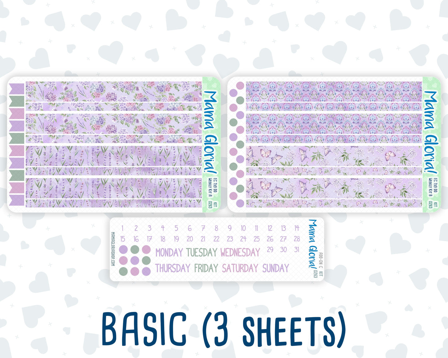 Kit 0263 - 7x9 - Daily Duo - Weekly Kit - April - Lavender Drift
