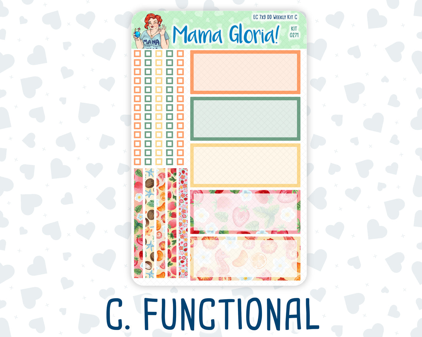 Kit 0271 - 7x9 - Daily Duo - Weekly Kit - June - Strawberry Shore
