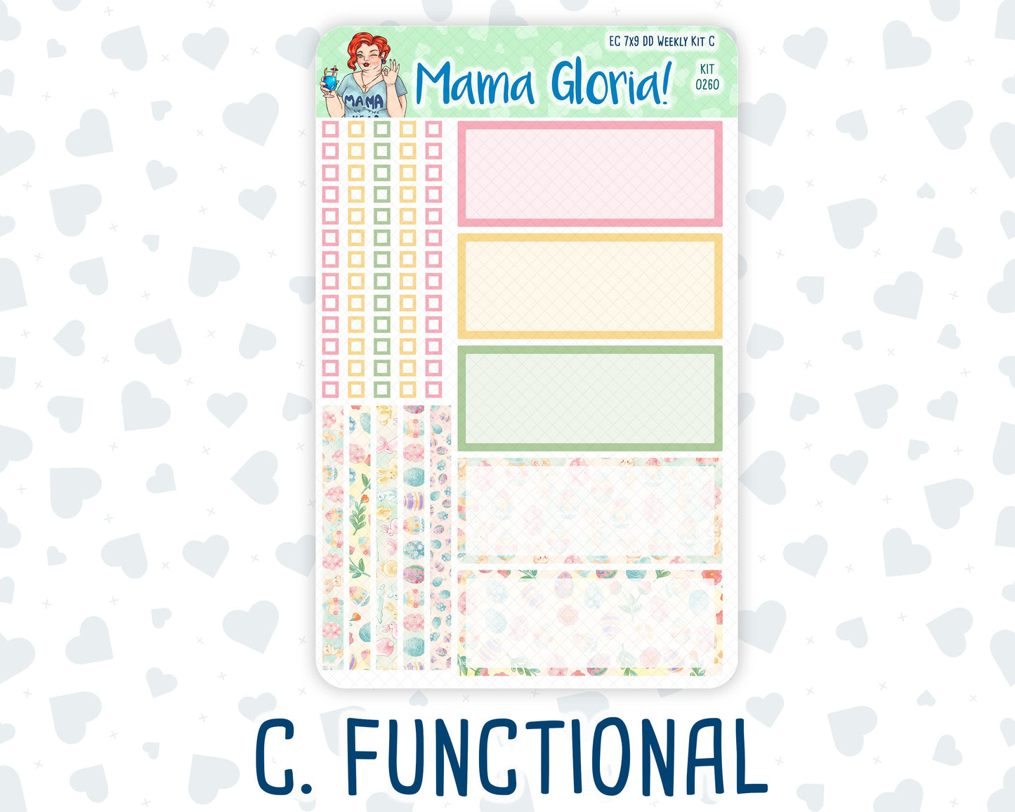 Kit 0260 - 7x9 - Daily Duo - Weekly Kit - April  - Pastel Egg Hunt
