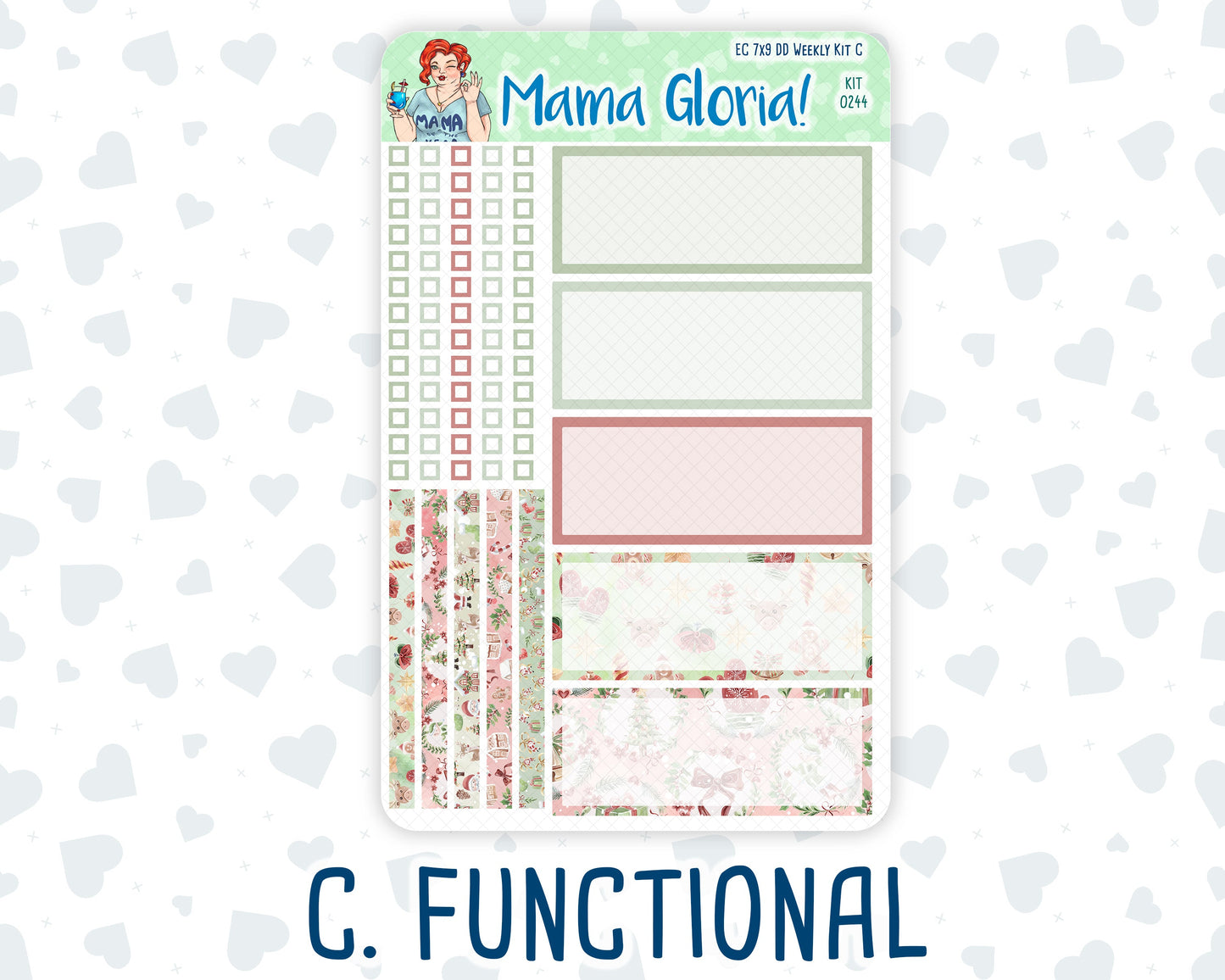 Kit 0244 - 7x9 - Daily Duo - Weekly Kit - December - Santas Village