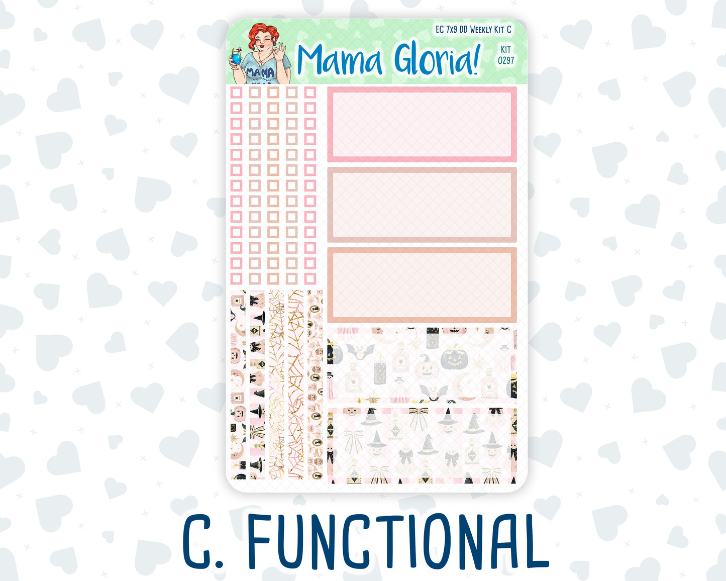 Kit 0297 - 7x9 - Daily Duo - Weekly Kit - October - Pink Spell