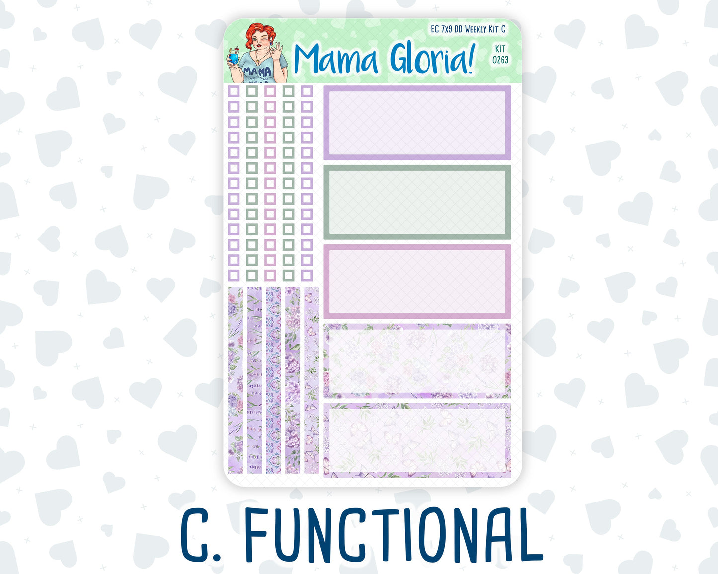 Kit 0263 - 7x9 - Daily Duo - Weekly Kit - April - Lavender Drift