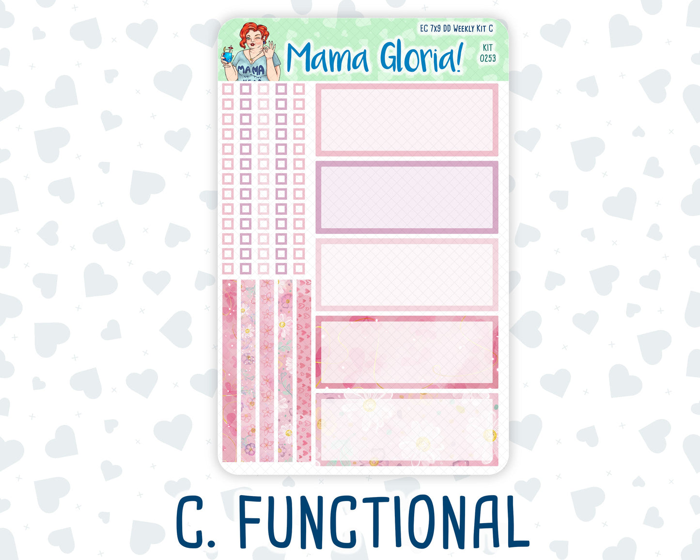 Kit 0253 - 7x9 - Daily Duo - Weekly Kit - February - Rosy Daydreams