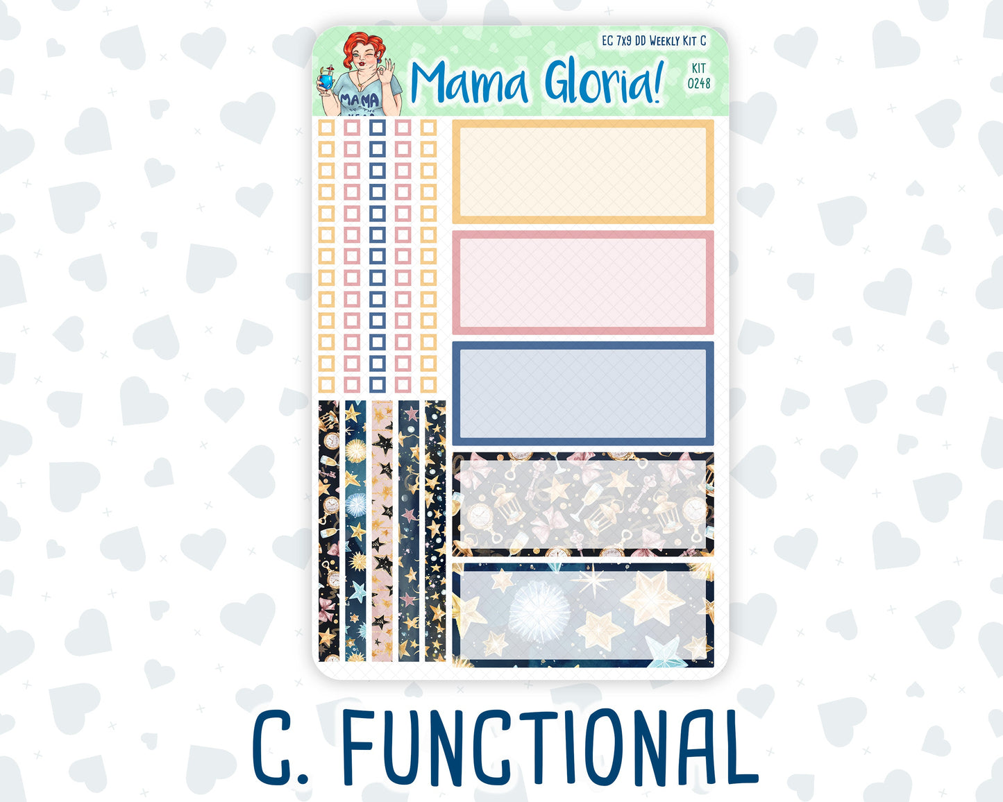 Kit 0248 - 7x9 - Daily Duo - Weekly Kit - January - Midnight Countdown