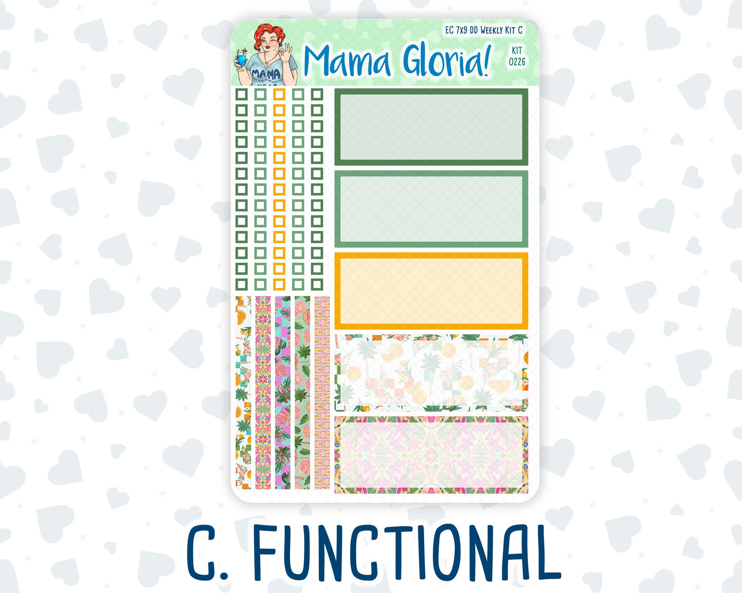Kit 0226 - 7x9 - Daily Duo - Weekly Kit - July - Tropical Whimsy