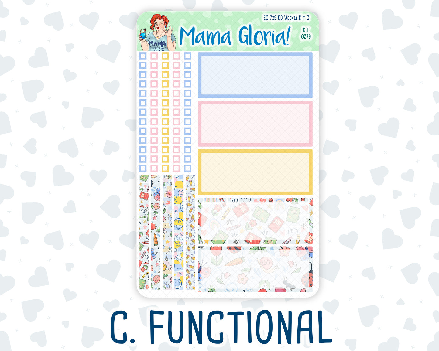 Kit 0279 - 7x9 - Daily Duo - Weekly Kit - August - Not Ready For School