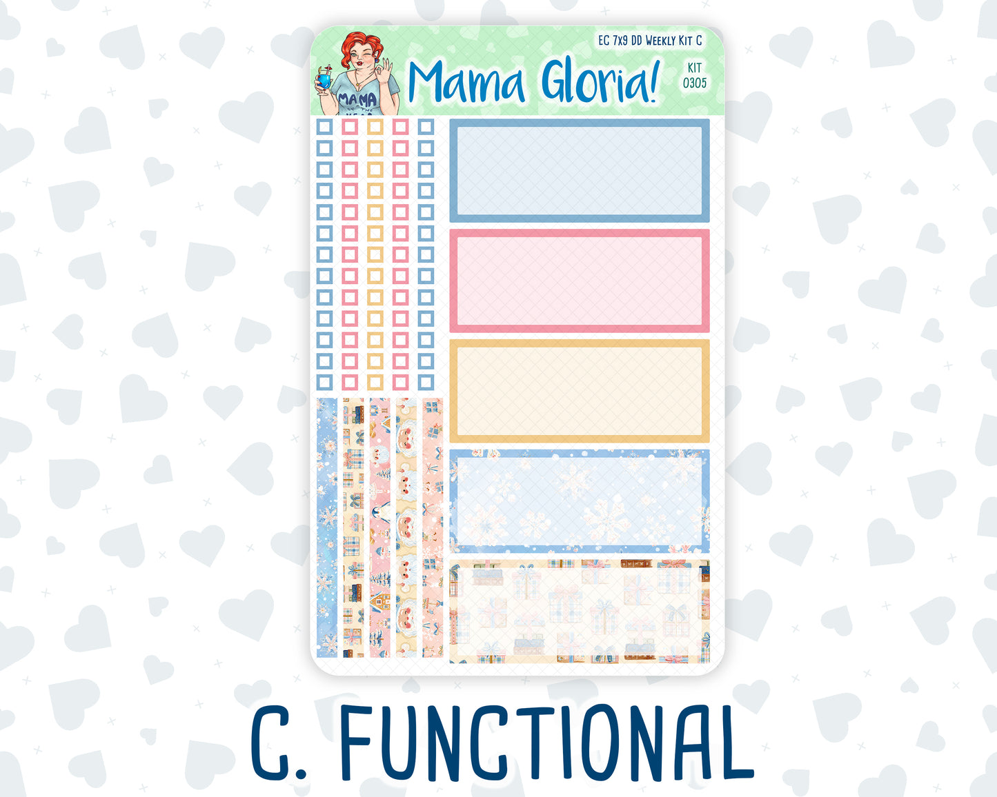 Kit 0305 - 7x9 - Daily Duo - Weekly Kit - December - Sugarplum Parade