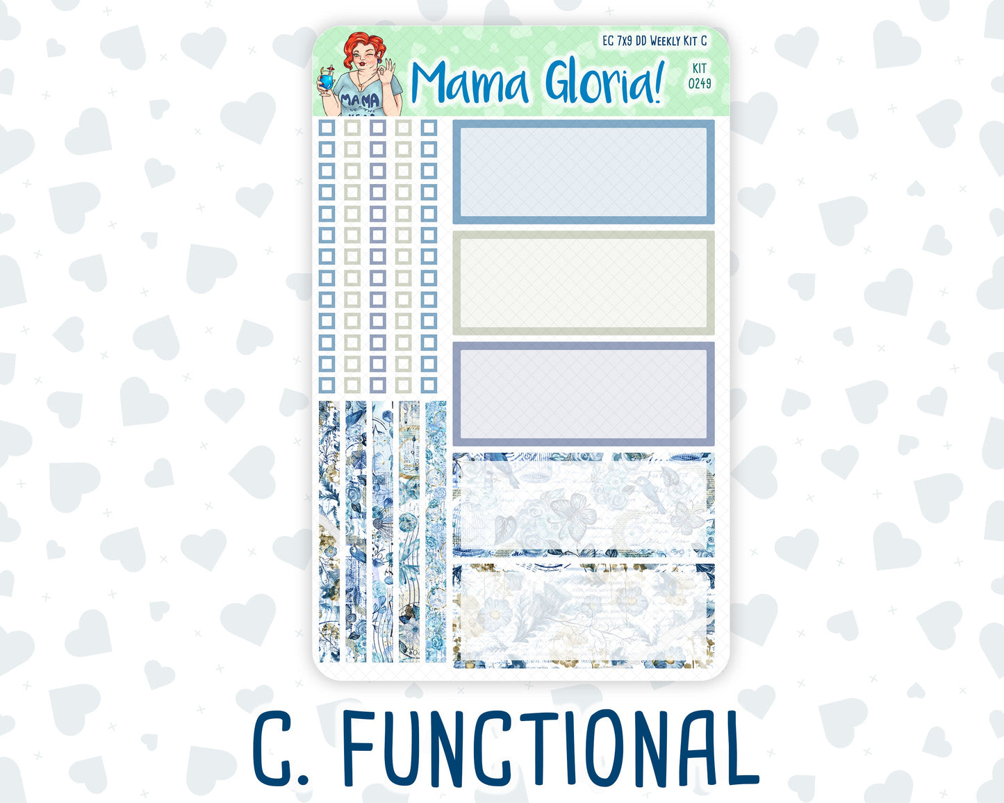 Kit 0249 - 7x9 - Daily Duo - Weekly Kit - January - Icy Lace