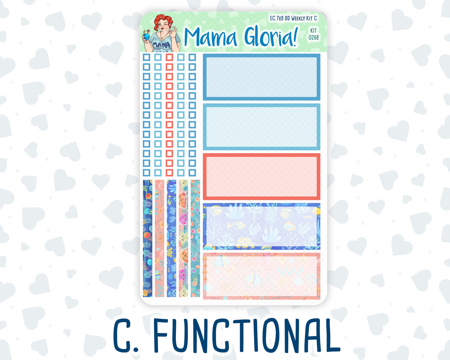 Kit 0268 - 7x9 - Daily Duo - Weekly Kit - June - Sea Sweeties