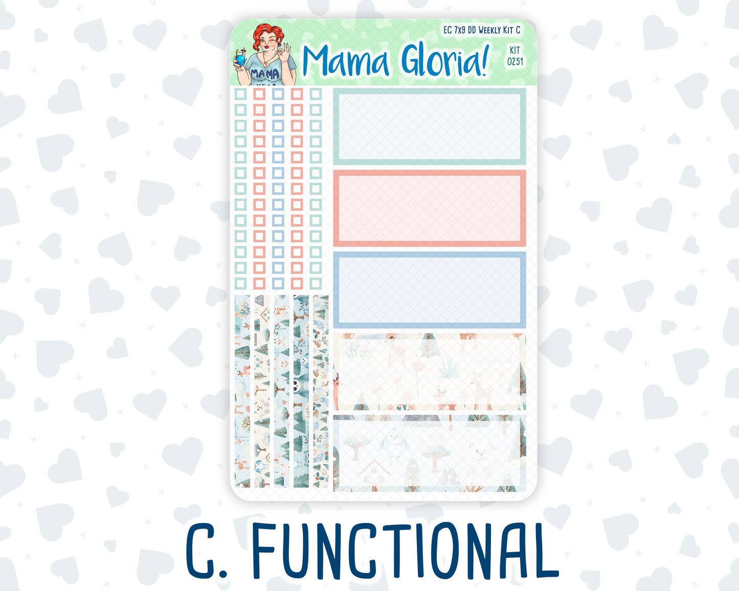 Kit 0251 - 7x9 - Daily Duo - Weekly Kit - January - Pine & Paws