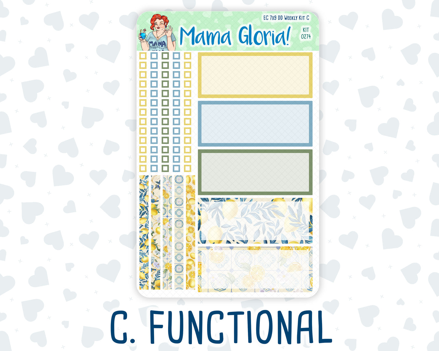 Kit 0274 - 7x9 - Daily Duo - Weekly Kit - July - Sunny Lemon Shore
