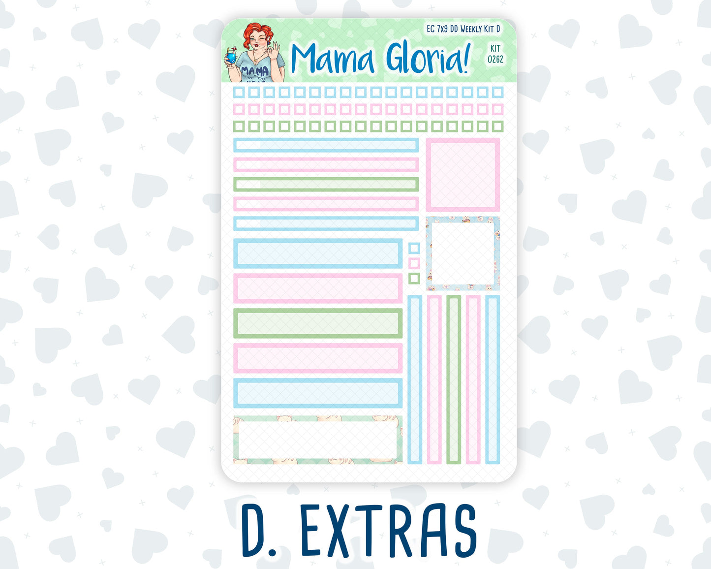 Kit 0262 - 7x9 - Daily Duo - Weekly Kit - April - Spring Puffs