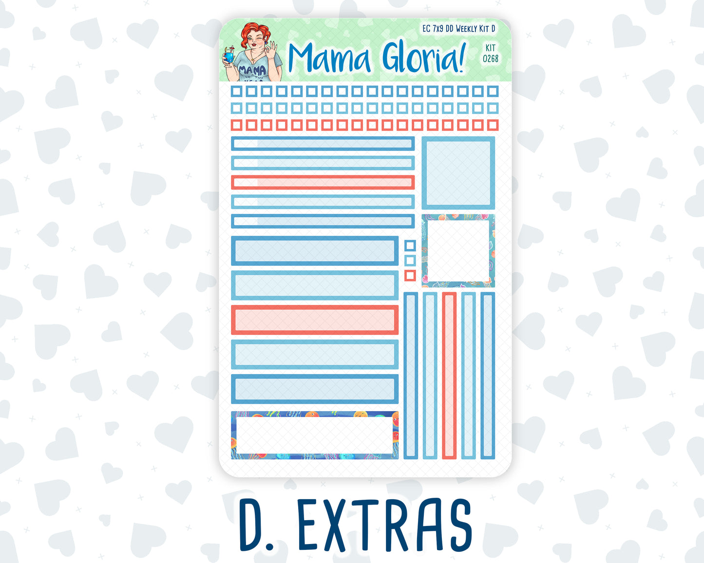 Kit 0268 - 7x9 - Daily Duo - Weekly Kit - June - Sea Sweeties