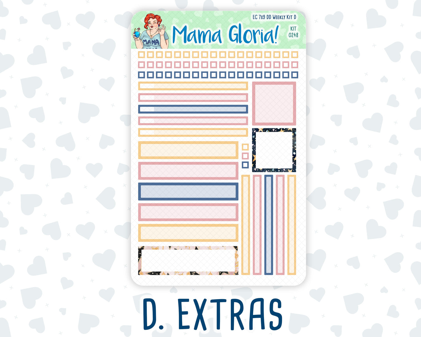 Kit 0248 - 7x9 - Daily Duo - Weekly Kit - January - Midnight Countdown