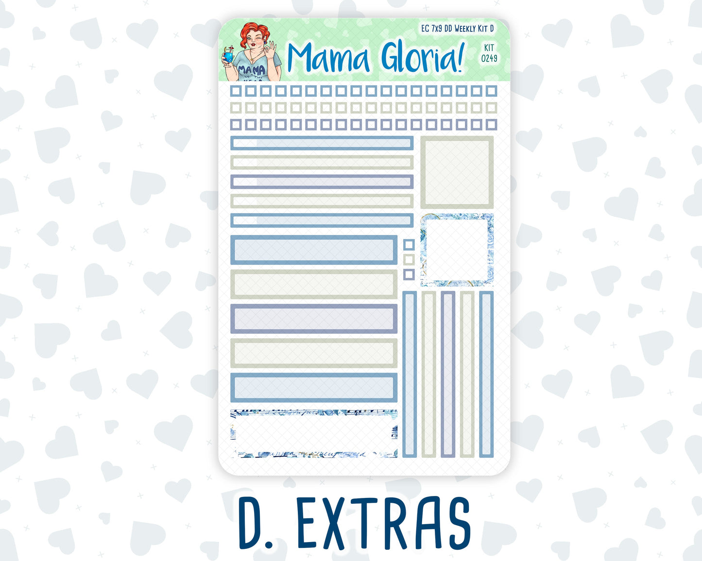 Kit 0249 - 7x9 - Daily Duo - Weekly Kit - January - Icy Lace