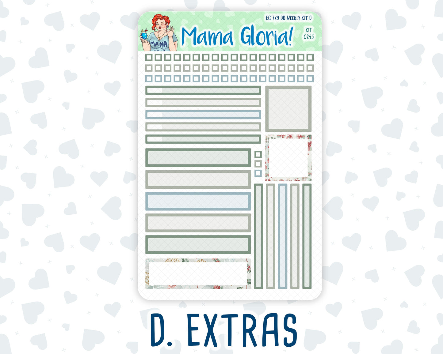 Kit 0245 - 7x9 - Daily Duo - Weekly Kit - December - Vintage Christmas