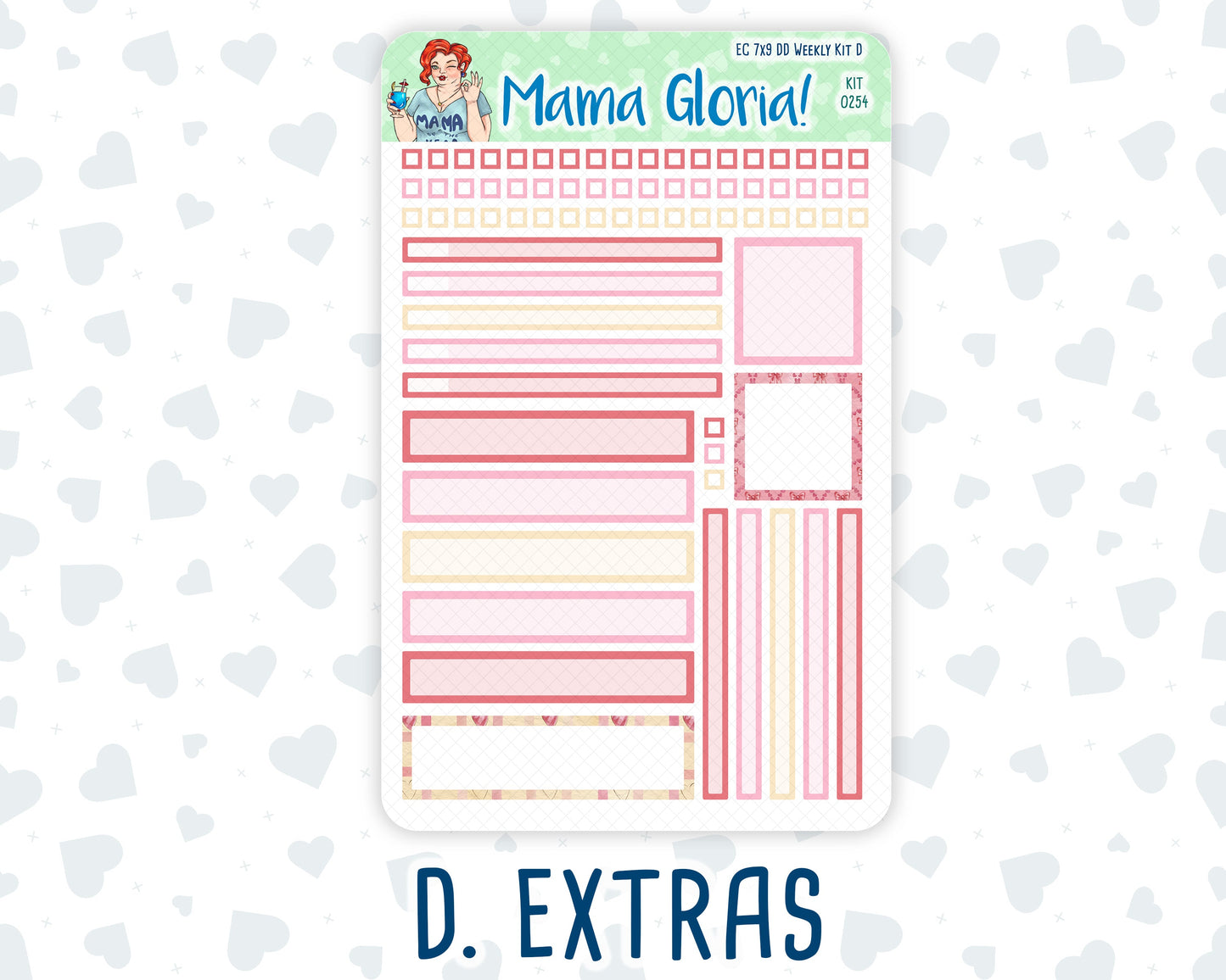 Kit 0254 - 7x9 - Daily Duo - Weekly Kit - February - Valentine Village
