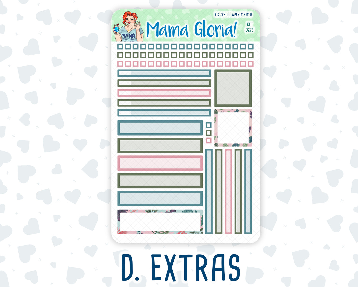 Kit 0275 - 7x9 - Daily Duo - Weekly Kit - July - Tropical Safari Blush