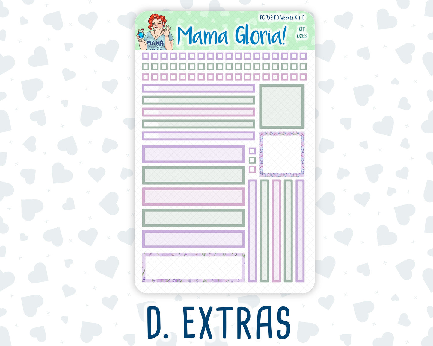 Kit 0263 - 7x9 - Daily Duo - Weekly Kit - April - Lavender Drift