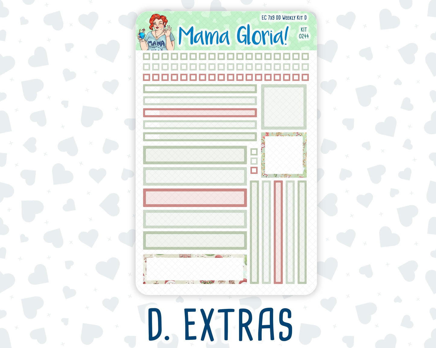 Kit 0244 - 7x9 - Daily Duo - Weekly Kit - December - Santas Village