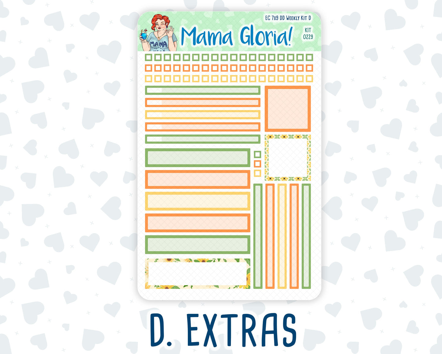 Kit 0229 - 7x9 - Daily Duo - Weekly Kit - August - Golden Faces