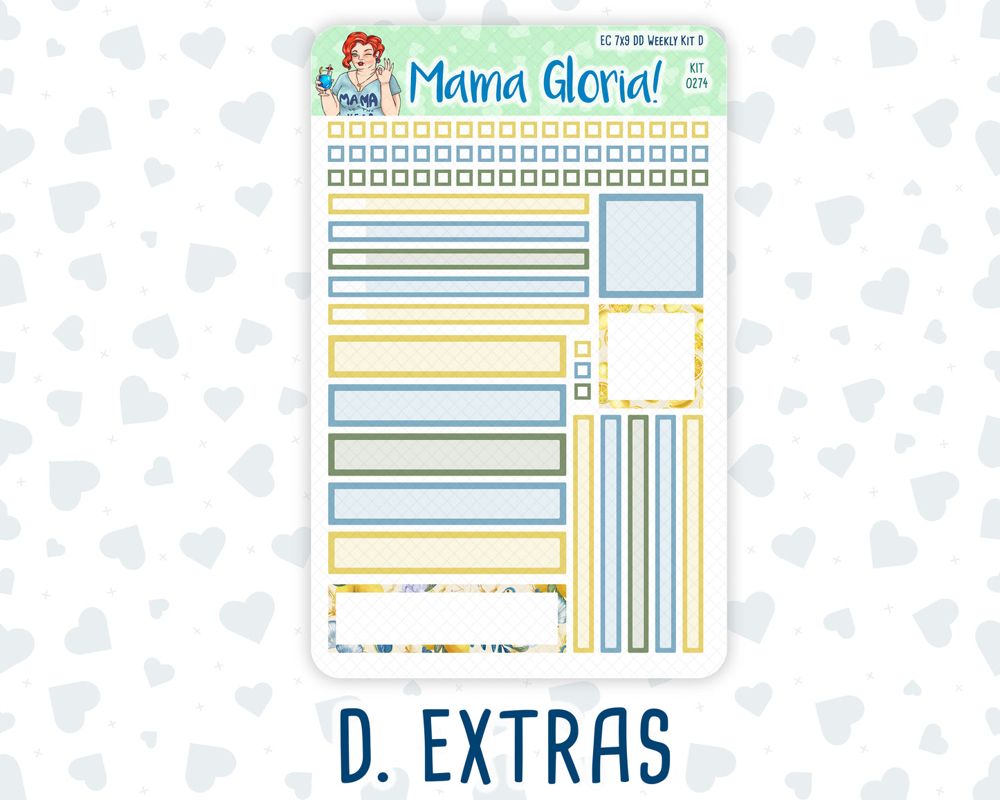 Kit 0274 - 7x9 - Daily Duo - Weekly Kit - July - Sunny Lemon Shore