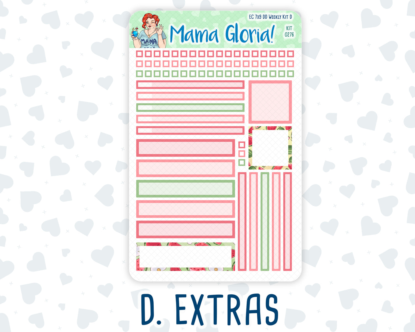 Kit 0276 - 7x9 - Daily Duo - Weekly Kit - July - Melon Crush