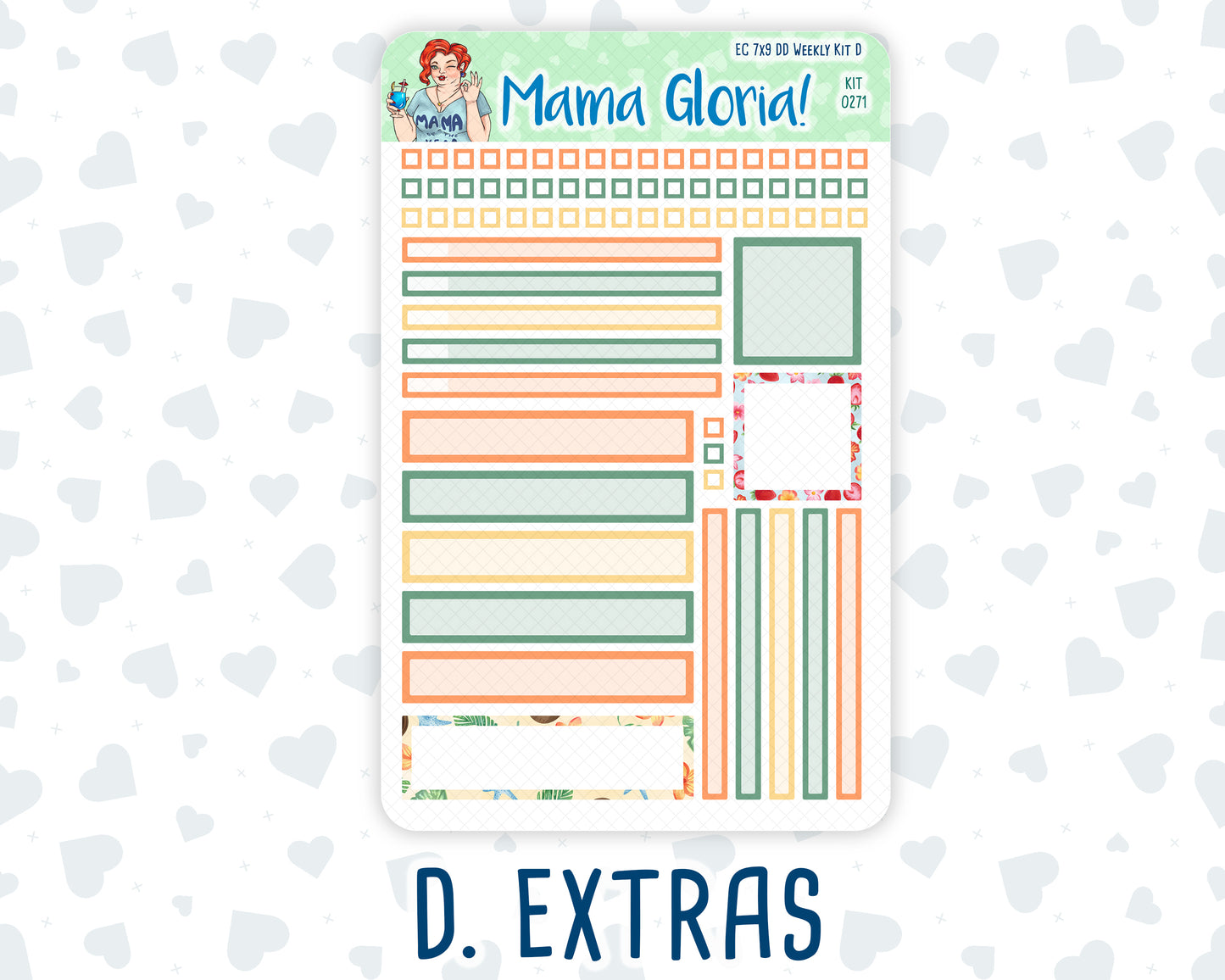Kit 0271 - 7x9 - Daily Duo - Weekly Kit - June - Strawberry Shore