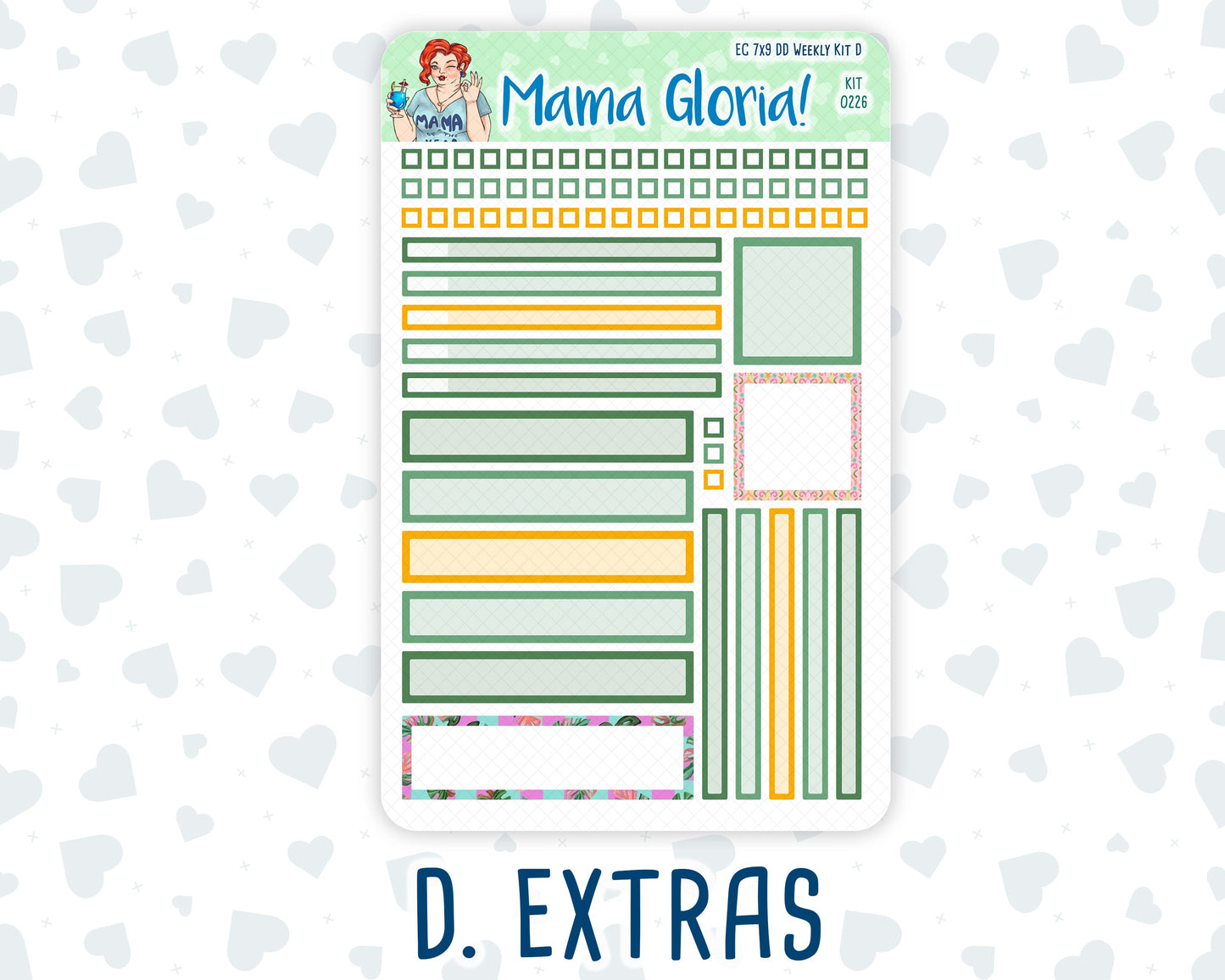 Kit 0226 - 7x9 - Daily Duo - Weekly Kit - July - Tropical Whimsy