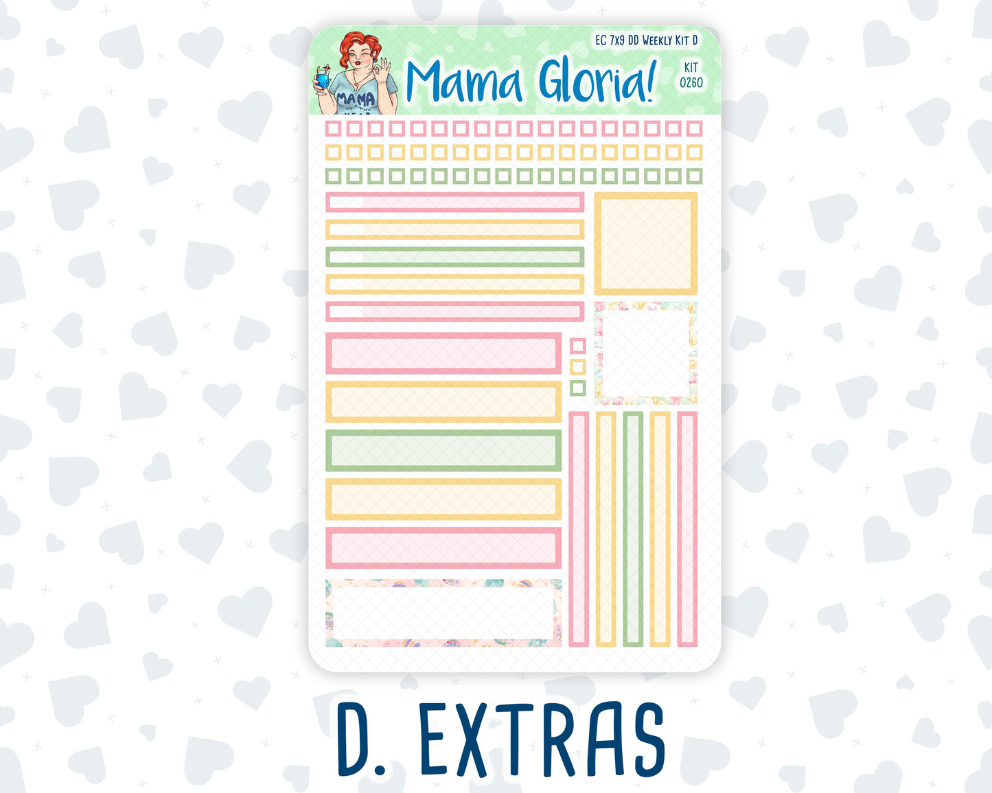 Kit 0260 - 7x9 - Daily Duo - Weekly Kit - April  - Pastel Egg Hunt