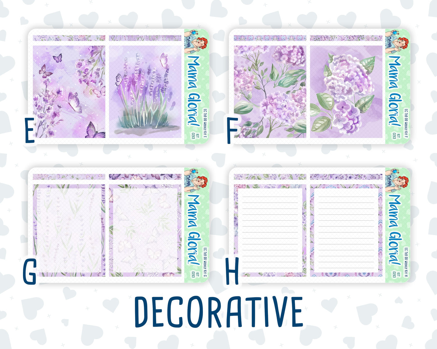 Kit 0263 - 7x9 - Daily Duo - Weekly Kit - April - Lavender Drift