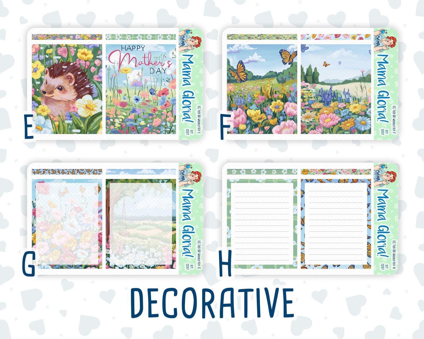 Kit 0267 - 7x9 - Daily Duo - Weekly Kit - May - Flowers For Mama