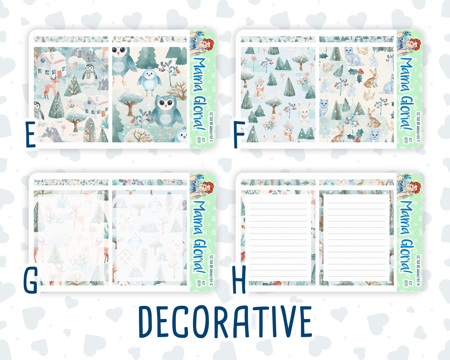 Kit 0251 - 7x9 - Daily Duo - Weekly Kit - January - Pine & Paws