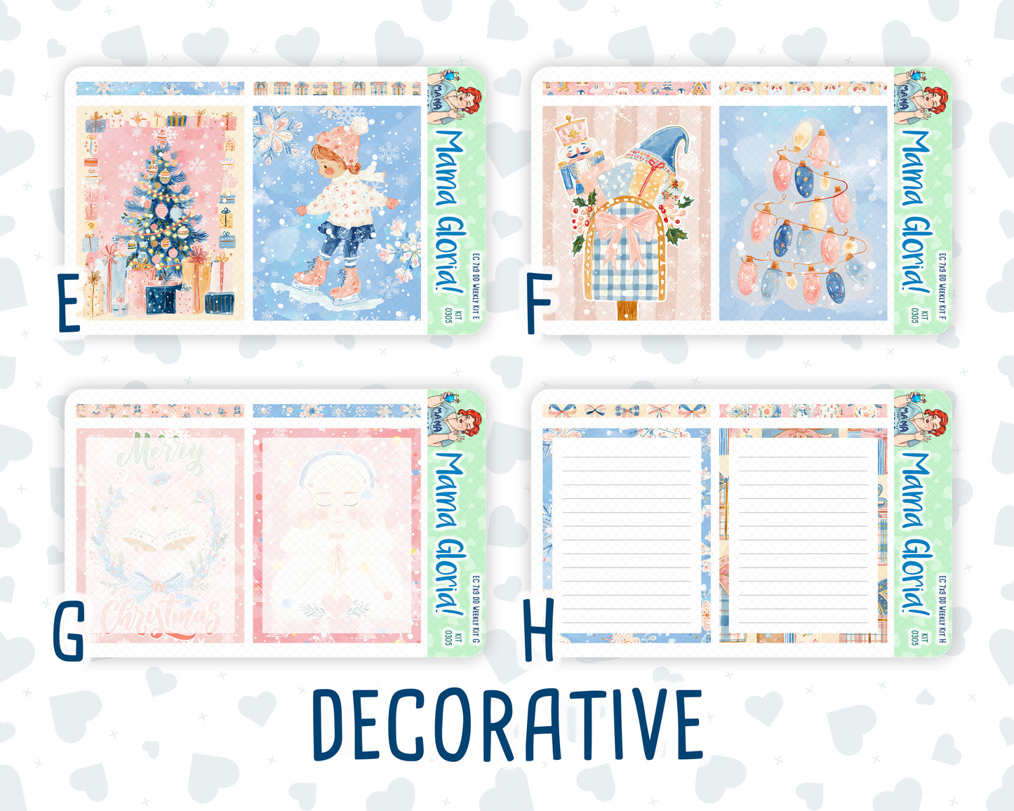 Kit 0305 - 7x9 - Daily Duo - Weekly Kit - December - Sugarplum Parade